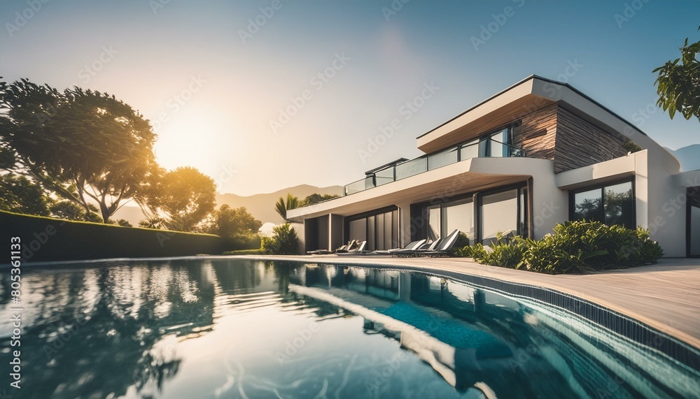 pool at sunset in hotel pool, water, hotel, resort, swimming, luxury, sky, house, night, summer, architecture