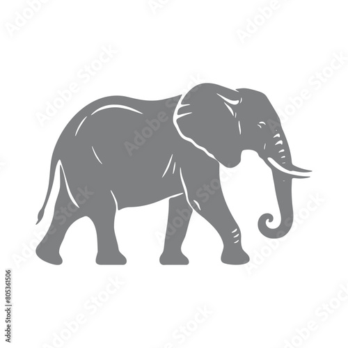 Vector illustration of an elephant silhouette 