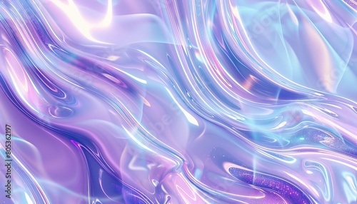 Vibrant liquid patterns with a flowing, silky texture in iridescent colors, symbolizing fluidity and motion photo