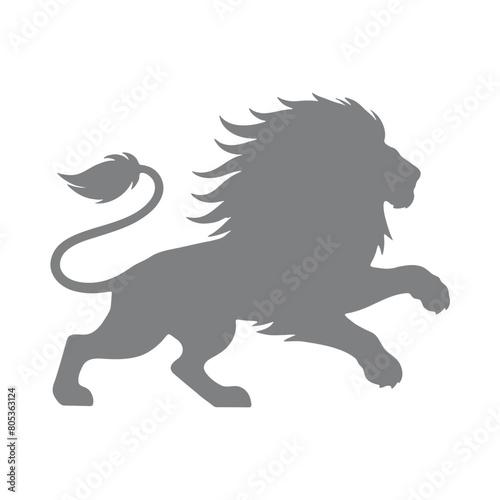 Vector illustration of lion silhouette  