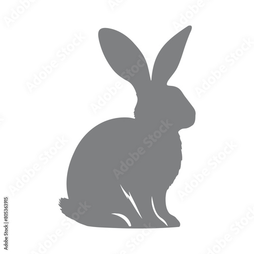 Vector illustration of rabbit silhouette 