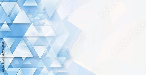 This abstract image with a plethora of blue geometric triangles conveys modernity and technological advancement photo