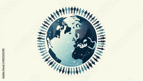 World Population Day background with circles