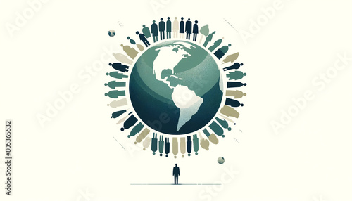 World Population Day background with circles