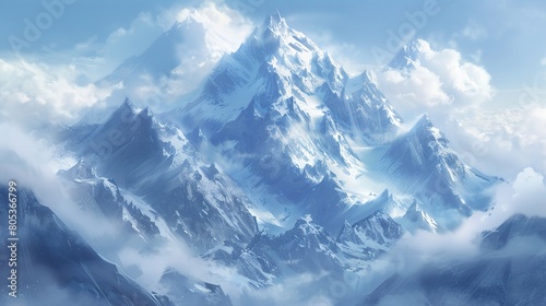 A snow mountain wallpaper © pixelwallpaper