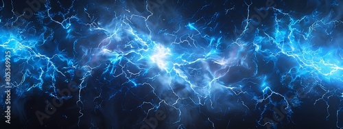Dynamic Blue Electricity: Vibrant and Detailed photo