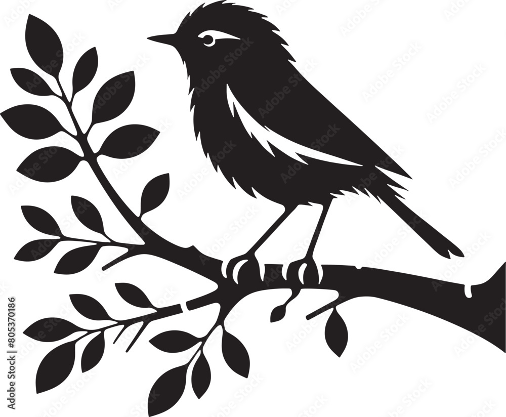 Birds on the branch of a tree clipart silhouette in black colour. Dove Vector illustration template for tattoo or laser cutting. Birds on the branch of a tree clipart silhouette in black colour. Dove Vector illustration template for tattoo or laser cutting.