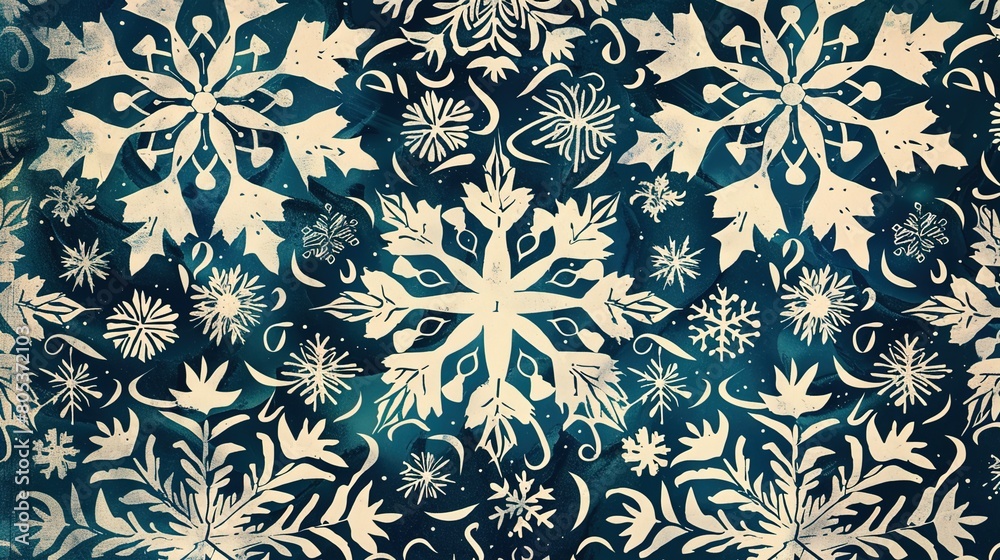 Winter pattern background