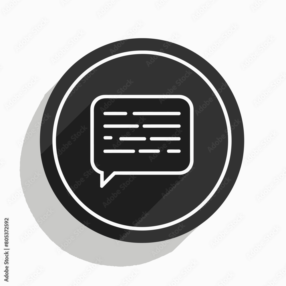 Translator icon UI design black round frame flat linear vector icon whte background Translator icon UI design black round frame flat linear vector icon whte background