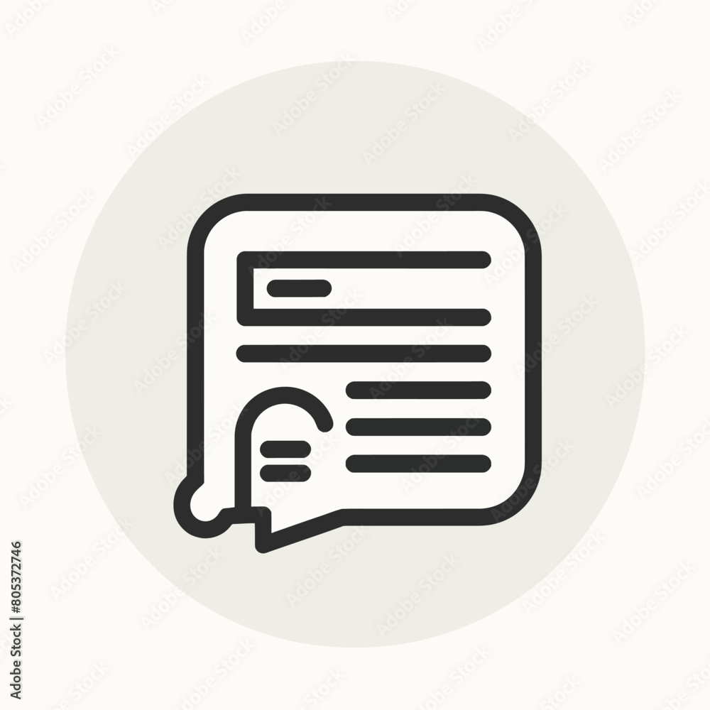 Translator icon UI design black round frame flat linear vector icon whte background Translator icon UI design black round frame flat linear vector icon whte background