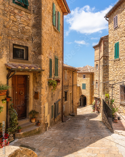 The picturesque village of Casale Marittimo, in the Province of Pisa, Tuscany, Italy photo