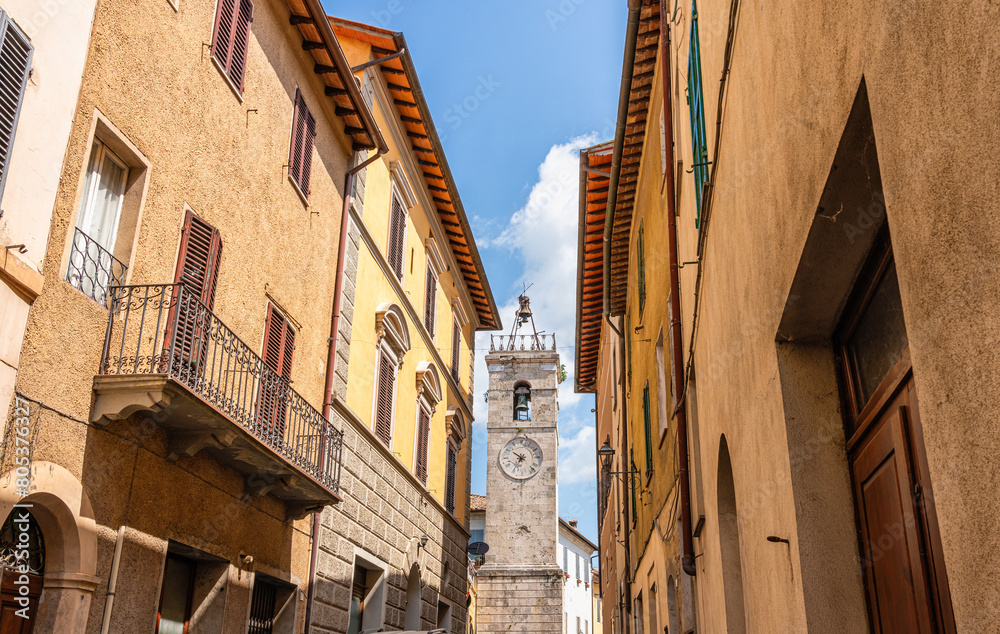 Scenic sight in the beautiful tuscan town of Chiusi, in the Province of Siena, Tuscany, Italy.