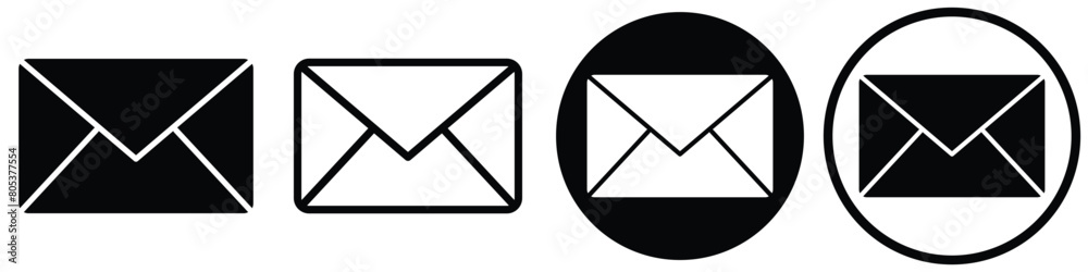 Mail icon set. email icon vector. E-mail icon. Envelope illustration. Envelope icon, Mail icon vector for web, computer and mobile app Mail icon set. email icon vector. E-mail icon. Envelope illustration. Envelope icon, Mail icon vector for web, computer and mobile app