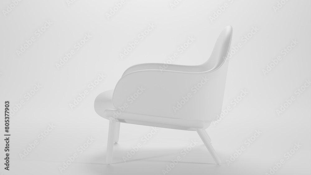 Modern design single sofa premium photo 3d render