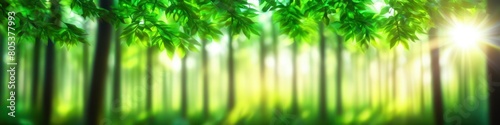 Ethereal sunlight casting a gentle glow on the greenery of a peaceful forest  evoking a sense of wonder and tranquility.