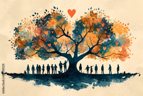 Family Tree Signifying Beneficiary Designation and Financial Security