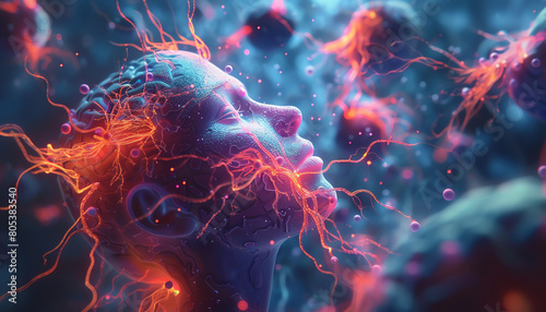 A 3D animation showing the effect of pain relievers on the nervous system © Parinwat Studio