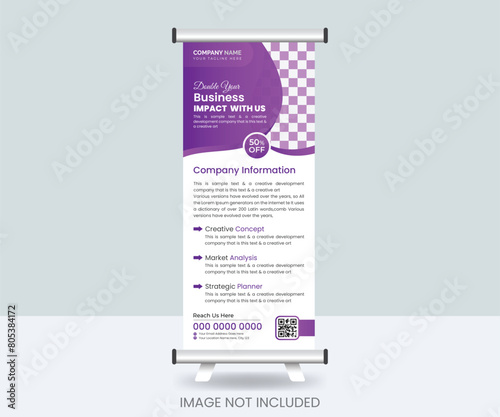 creative roll-up banner design, dl flyer design,