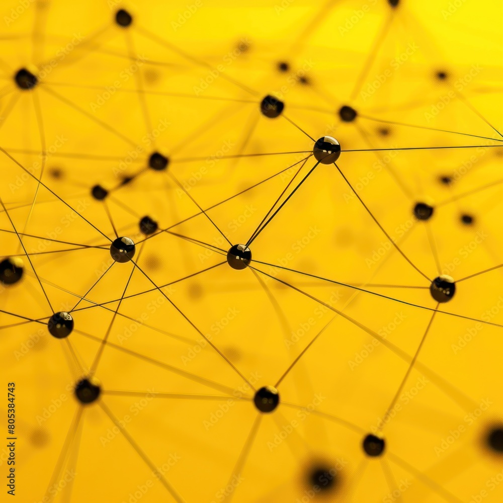 Yellow Background With Many Black Dots Yellow Background With Many Black Dots