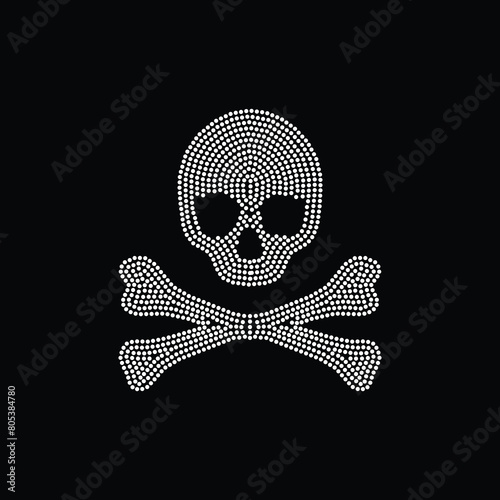 Skull Rhinestone Template