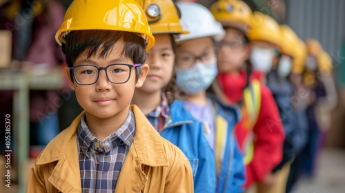 Students at school eagerly embrace the opportunity to role-play their dream jobs,  donning costumes to represent various professions
