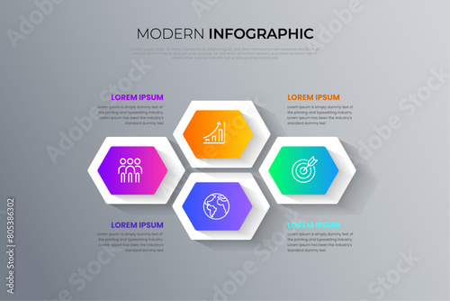 Modern and minimal business infographics
