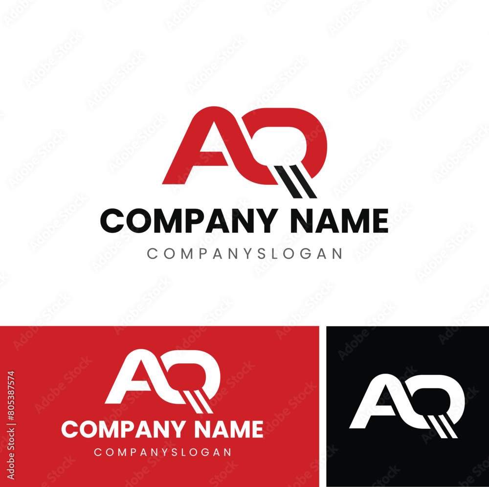 AQ initial logo design AQ initial logo design