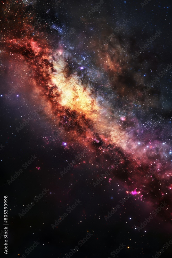 Obraz premium Milky way Galaxy with Stars and space dust in the Universe. Video game background, screen wallpaper