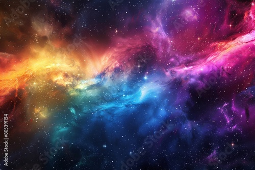 Milky way Galaxy with Stars and space dust in the Universe. Video game background, screen wallpaper