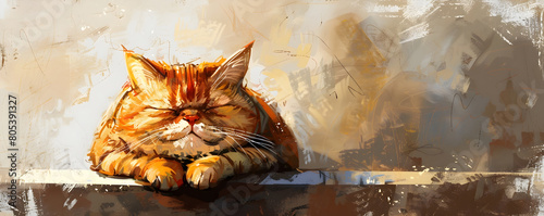Adorable Chubby Ginger Cat ...