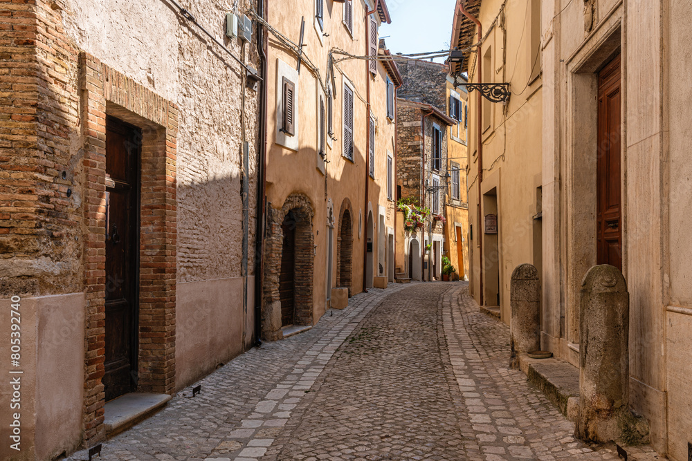 Fototapeta premium Scenic sight in the village of Filacciano, in the Province of Rome, Lazio, Italy.
