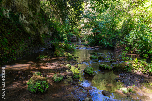 Beautiful scene in the Veio Regional Park, near Formello, Province of Rome, Lazio, Italy.