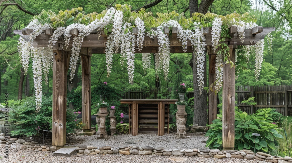 White wisteria floral background, best for web, banner, travel, and tranquil background. White wisteria floral background, best for web, banner, travel, and tranquil background.