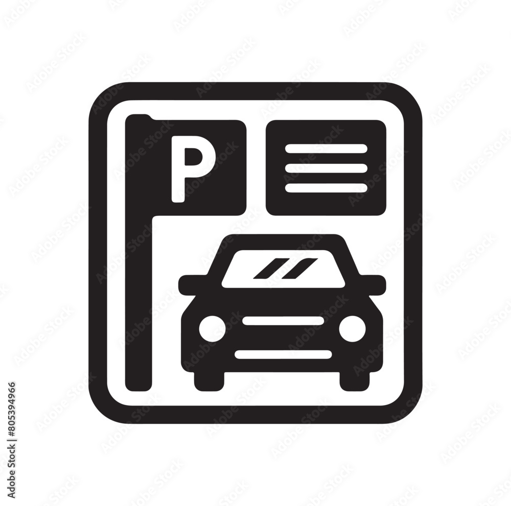 Parking icon. Car Parking Icon. Parking and traffic signs isolated on white background. Map parking pointer. Vector illustration. Parking icon. Car Parking Icon. Parking and traffic signs isolated on white background. Map parking pointer. Vector illustration.