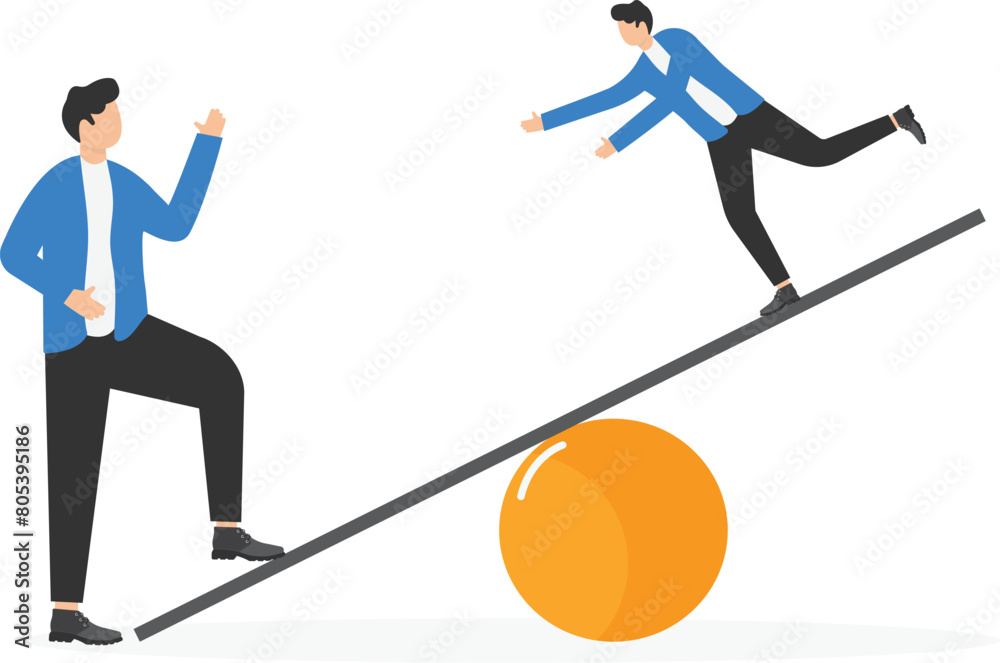 Small and Large business on seesaw, big and small business equilibrium concept
Small and Large business on seesaw, big and small business equilibrium concept