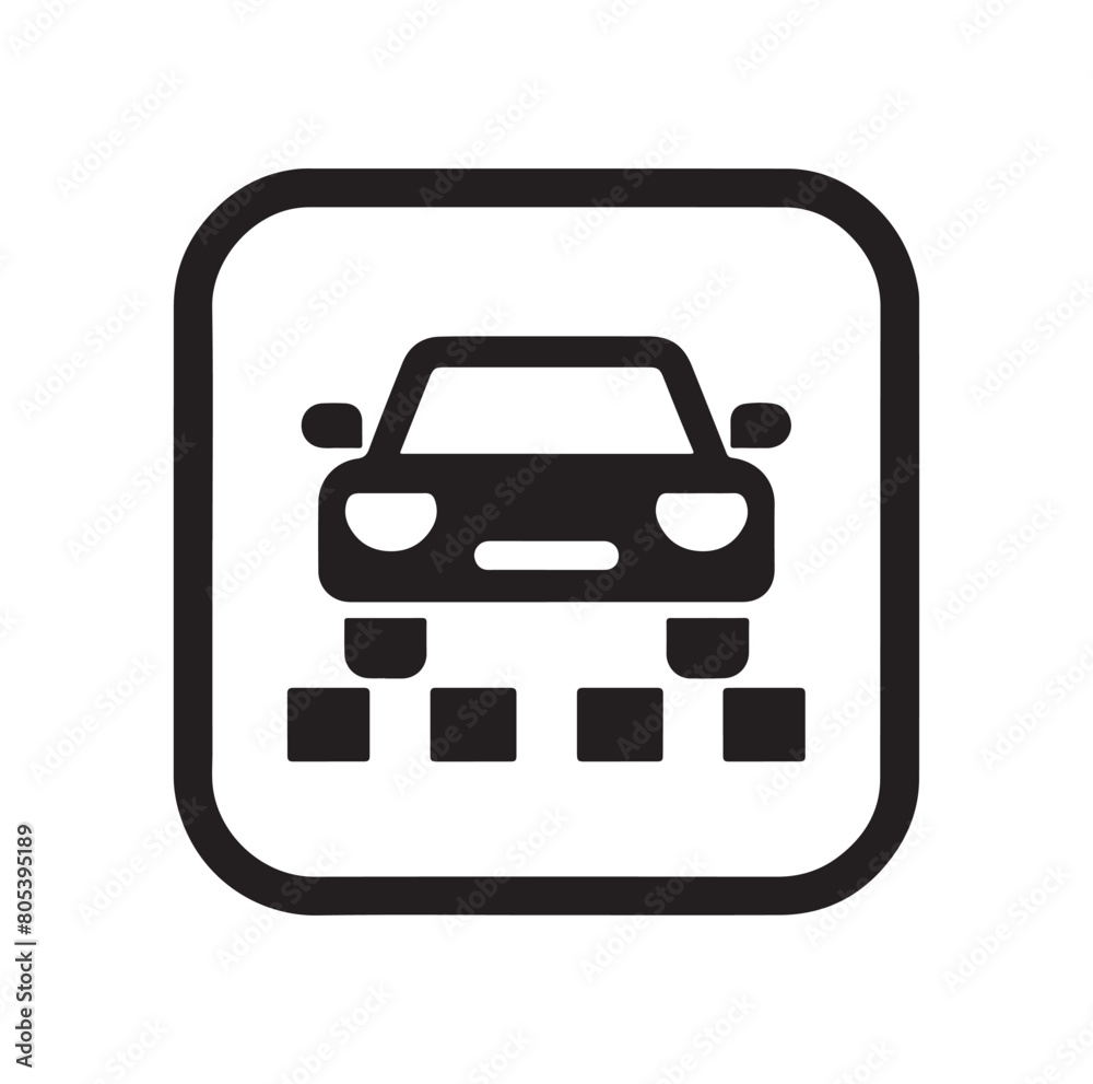 Parking icon. Car Parking Icon. Parking and traffic signs isolated on white background. Map parking pointer. Vector illustration.