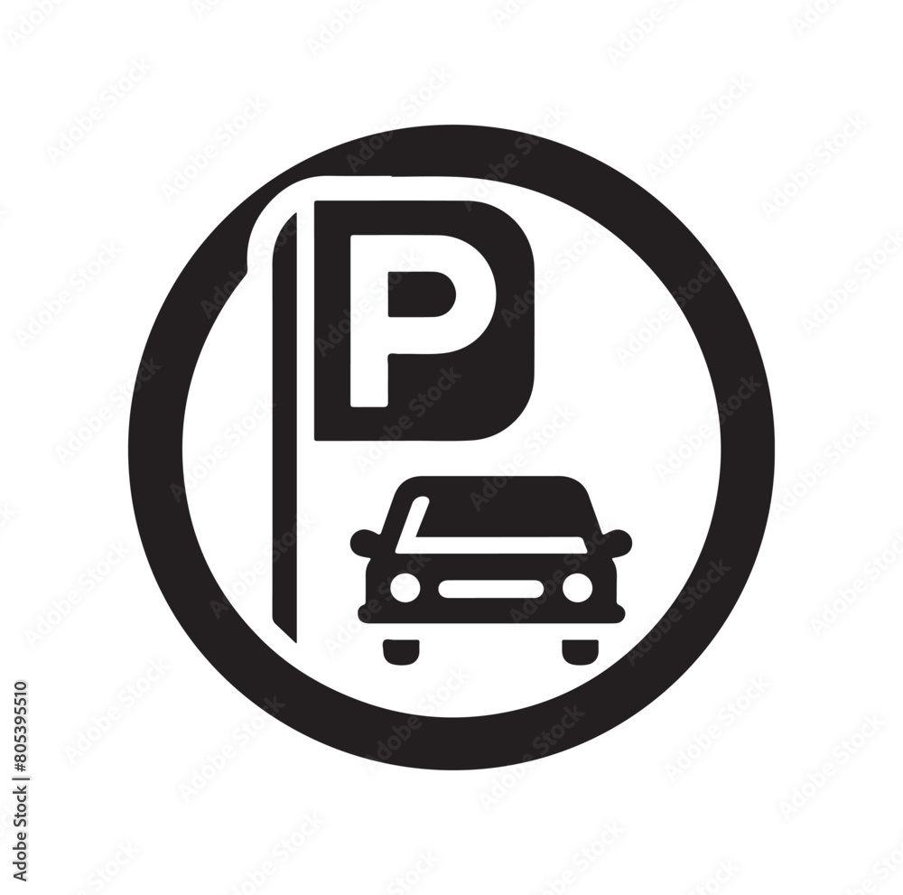 Parking icon. Car Parking Icon. Parking and traffic signs isolated on white background. Map parking pointer. Vector illustration. Parking icon. Car Parking Icon. Parking and traffic signs isolated on white background. Map parking pointer. Vector illustration.