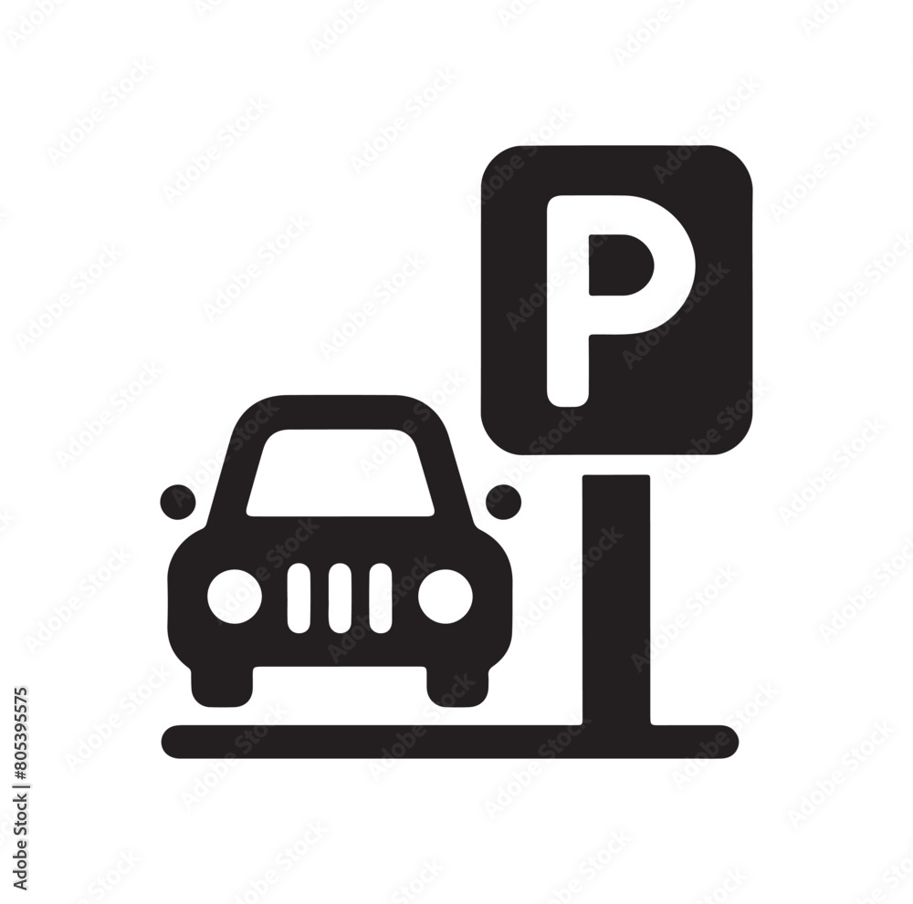 Parking icon. Car Parking Icon. Parking and traffic signs isolated on white background. Map parking pointer. Vector illustration. Parking icon. Car Parking Icon. Parking and traffic signs isolated on white background. Map parking pointer. Vector illustration.