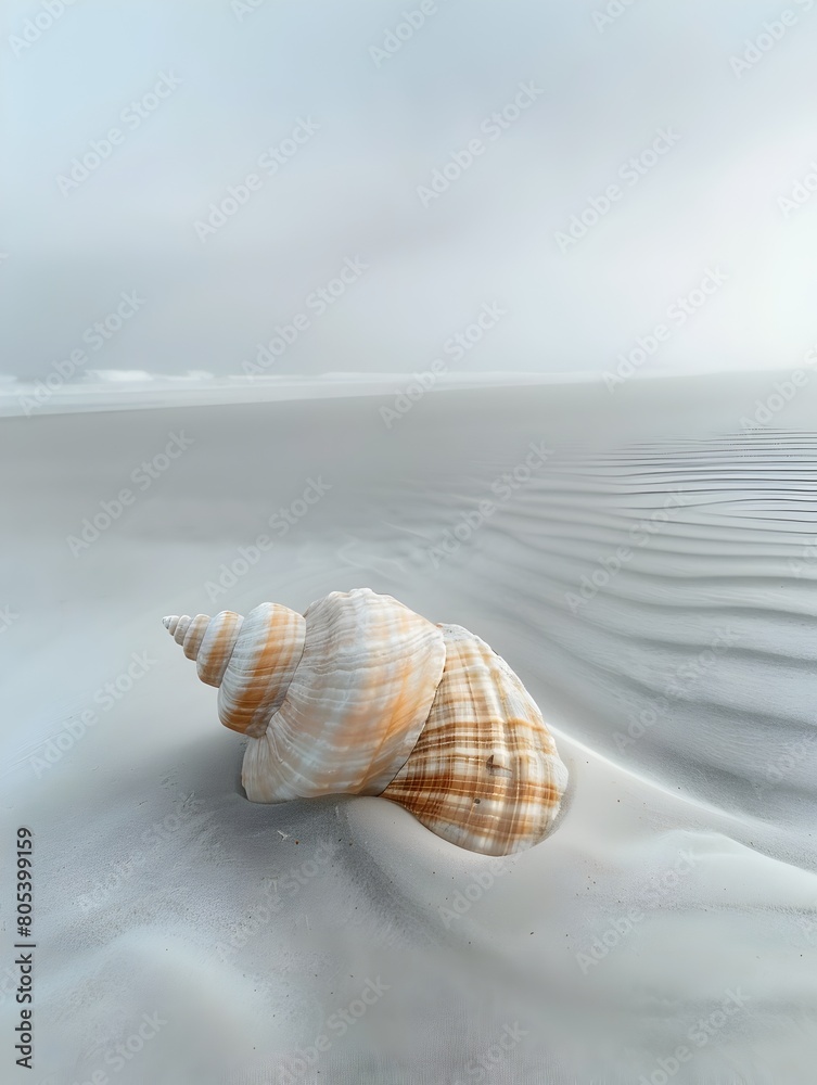 Delicate Beauty Hidden A Seashell Washed Up on a Deserted Beach Delicate Beauty Hidden A Seashell Washed Up on a Deserted Beach