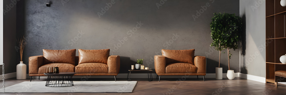Modern sofa and empty wall in living room interior, modern design, mock up furniture decorative interior Modern sofa and empty wall in living room interior, modern design, mock up furniture decorative interior