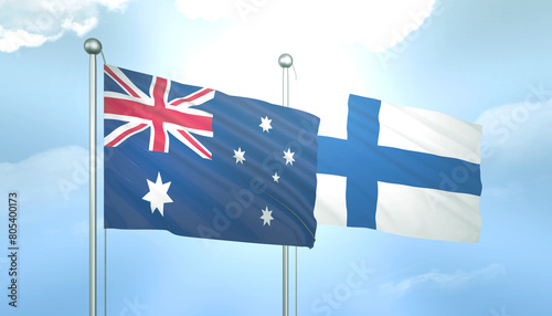 Australia and Finland Flag Together A Concept of Relations