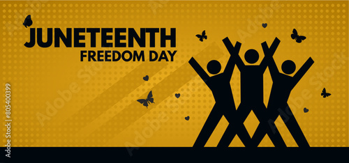  Juneteenth. Freedom day. = 
banner, vector illustration, background