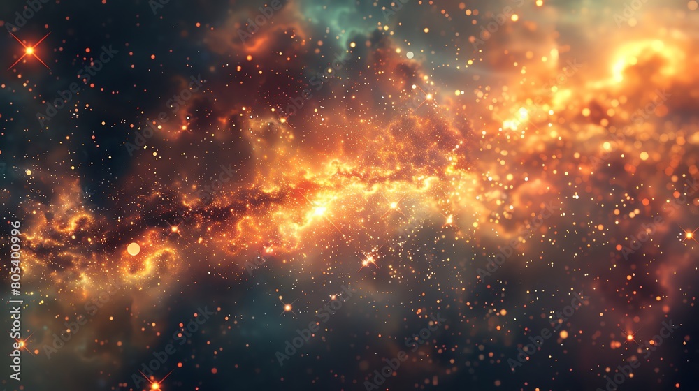 A galaxy of Martian, stock photographic style