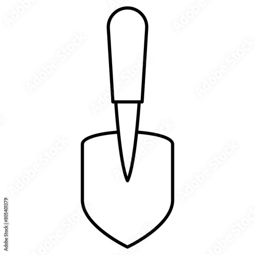 spade trowel gardening equipment icon