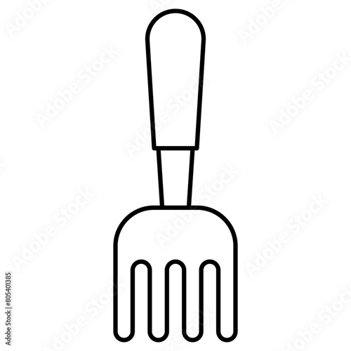 pitchfork rake gardening equipment icon