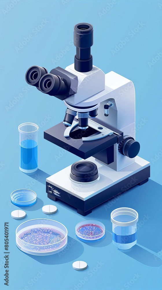 Conceptual template with microscope Conceptual template with microscope