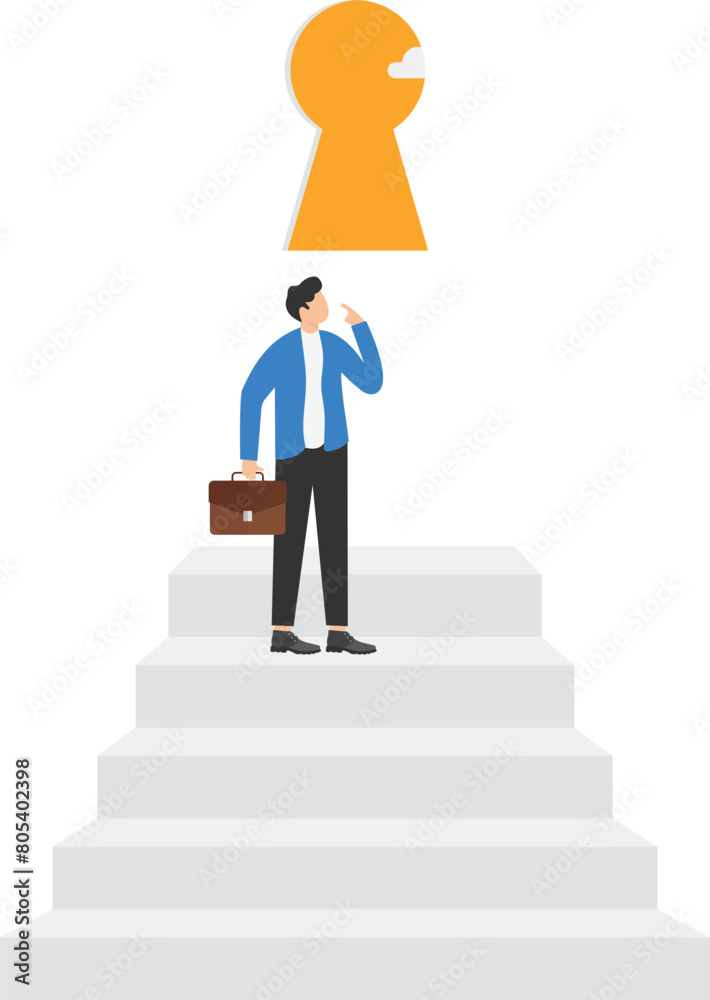 Opportunity door, career development or business decision for new challenge concept, businessmen think about how to reach the door position
Opportunity door, career development or business decision for new challenge concept, businessmen think about how to reach the door position