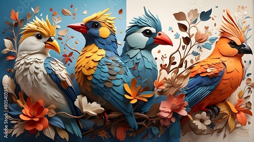 Celebrate the diversity and wonder of national birds through a range of stylistic renderings  each one more creative and visually striking than the last.