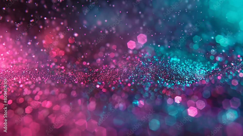 lively sprinkle of teal and magenta, ideal for an elegant abstract background