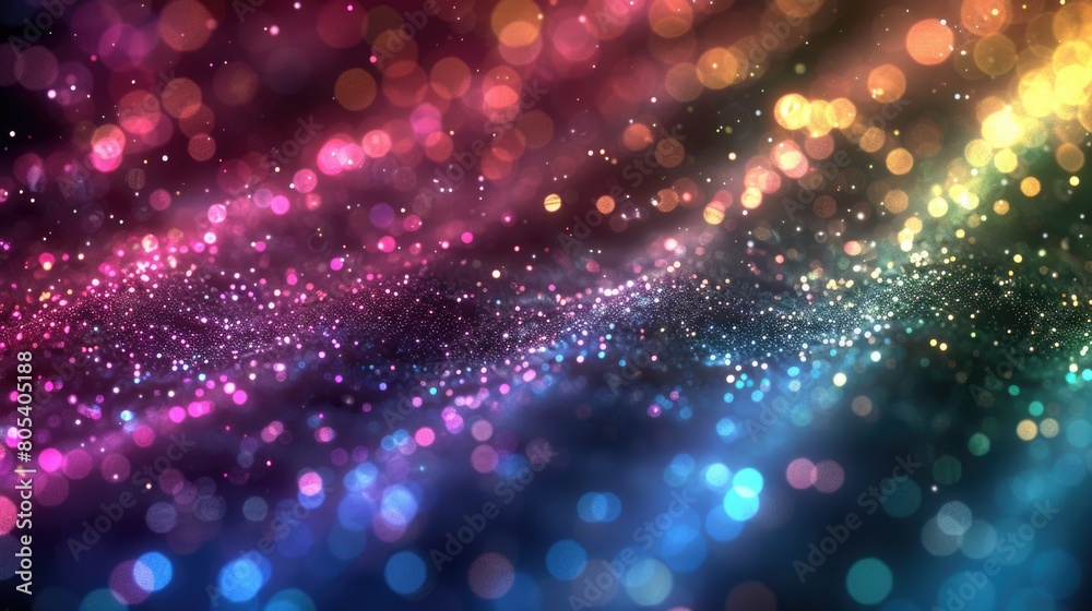 Various vibrant lights create a blurry effect against a black background Various vibrant lights create a blurry effect against a black background